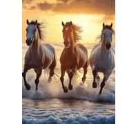 Kids Paint by Numbers Horse Paint by Numbers for Adults Animal, DIY Art Kits for Children Beginners, Canvas Painting with Paint Brushes Acrylic, Women's Hobby, Home Decor Gifts for Friends 70x90cm