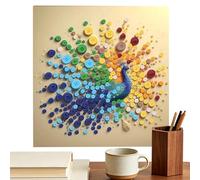 Kids Paint Set - Handmade Resin Button Wall Art Decor Kit, Creative Painting Supplies for Beginners Adults, DIY Home School Office Dorm Farmhouse Decor | Art Projects Birthday Party Craft Use