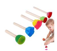 Kids Paint Sponges - 5pcs Foam Brush Set |Multi-Size Sponge Painting Tools