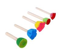Kids Paint Sponges - Reusable Foam Art Brushes Set, 5-Piece Painting Tools for toddler, Bright Colored Sponges | Safe Art Craft Supplies for Creative Drawing, Early Learning, and Class Activities