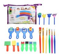 Kids Painting Set 26pcs with Sponge Brushes and Toy Seals
