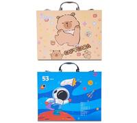 Kids Painting Set - Art Supplies for Drawing, Colorful Creative Tools, Marker and Pastel Kit, Craft Entertainment | Vibrant Oil Pastels Kit Portable Case for Educational Fun and Travel Activities