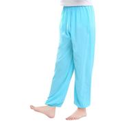 Kids Pants Girls Harem Baggy Elasticated Waist Summer Trousers Kung Fu Summer Cuffed Ankles Tracksuits Martial Arts Casual Streetwear Bottoms Srping Clothing 2-16 Years Light Blue 9 Years
