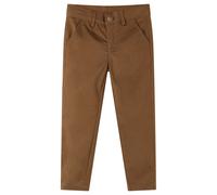 Kids' Pants Toddler Trousers Bottom Children's with Pockets Cognac 128 vidaXL
