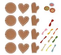 Kids Paper String Weaving Craft Kits, 10 Colors Jute Twine & 12 Assorted Shape Paper CardsDIY Art Supplies for Girls BoysAges 4-8, Creative Yarn Winding Craft for Daily EducationalFun,Home Decor (A)