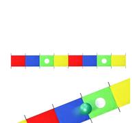 Kids Parachute Toy - Outdoor Play Equipment - 18x3 Ft Rainbow Parachute With 16 Handles - Team Building Games, Group Activity Mat, PE Class Toy, Field Day Prop, Gymnastics, Playground Fun Tool