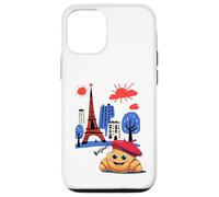 Kids Paris France Croissant with Beret Hello in French Boys Case for iPhone 12/12 Pro