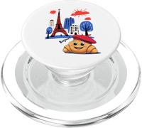 Kids Paris France Croissant with Beret Hello in French Boys PopSockets PopGrip for MagSafe