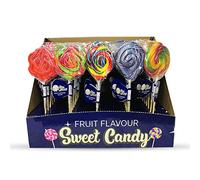 Kids Party Bag Sweets Lollies Spiral Rainbow Unicorn Lollipop Candies 5-8 Different Shapes Kids Sweet Candy Gifts for Children (30) - Three Strawberry Ltd