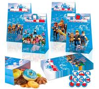 Kids Party Bags Roblo- 24Pcs Rob lox Paper Gift Bags for Kids Party Birthday Bags with Stickers, ParTy Goodie Bags for ParTy Bag Fillers, Gift BagS for Birthday ParTy Supplies ParTY Favor Candy Bag