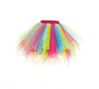 Kids Party Tutu Carnival Princess Tutu Skirt Elasticated Waist Ballet Dance Skirts Lightweight Solid Color Elegant Sweet Princess Vintage Style Festive Outfit Mint Green 90