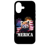 Kids Patriotic USA American Flag July 4th Red Panda Lover Case for iPhone 17