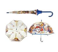 Kids Paw Patrol PVC Umbrella, 73cm Lightweight Dome Umbrella | Transparent | Perfect Rain Protection for Boys Childrens, Ideal for Outdoor Adventures and School 3+ Years