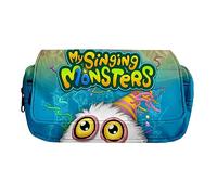 Kids Pencil Case- My Singing Monsters Pencil Case Game Anime Stationery Pouch Student Pencil Box Large Capacity Cartoon Storage Pen Bag for Teen Boy Girl Gifts