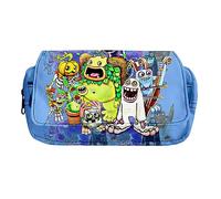Kids Pencil Case- My Singing Monsters Pencil Case Game Anime Stationery Pouch Student Pencil Box Large Capacity Cartoon Storage Pen Bag for Teen Boy Girl Gifts