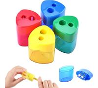 Kids Pencil Sharpener,Pencil sharpner,4 Pcs 3-in-1 Pencil Sharpeners,Dual Hole,sharpeners for Kids,Cute Sharpener,Pencil sharpeners Multipack,for Kids, Students,Home & Office-4pcs-A