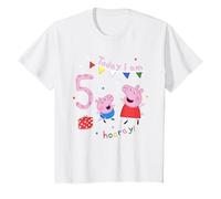 Kids Peppa Pig And George, Today I Am 5th Birthday T-Shirt
