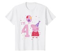 Kids Peppa Pig I'm 4 Birthday With Confetti T-Shirt
