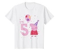 Kids Peppa Pig I'm 5 Birthday With Confetti T-Shirt