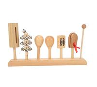 Kids Percussion Set, Sand Hammer Glossy Finish Wooden Jingle Bell for Home Entertainment