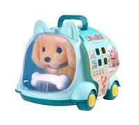 Kids Pet Care Play Set - Interactive Walking Electronic Plush Puppy, Realistic Barking Sounds, Carrier Vet Clinic Accessories | Pretend Plays Feeding Grooming Doctor Role Play Toy Ages 3+