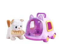 Kids Pet Care Play Set - Soft Robotic Puppy Toy, Pretend Grooming Kit | Battery-Powered Pet Simulation Set, Plush Rabbit and Cat Combo for Toddler Travel Play, Home Leisure Corner, Children