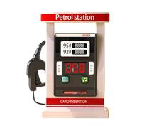 Kids Petrol Station Playset - Electronic Sound Effects Toy, Realistic Pretend Play Gas Pump, Interactive Refueling Simulation | Educational Desktop Play For Boys Girls Children