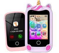 Kids Phone for Girls Boys, 2.8 Inch Touchscreen Learning Toy for Kids Age 4-12 with Phone call, Camera, Game, Music, Alarm, kids mobile phones Christmas Birthday Gifts (Light pink)