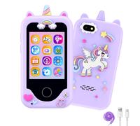 Kids Phone for Girls,Christmas Birthday Gifts for 3 4 5 6 7 8 years old Girls,Touchscreen Learning Toys for girls age 3-11 with Dual Camera 8G SD Card