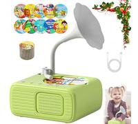 Kids Phonograph with 99 Cards, Music Toy with screenless Learning Stories and Songs, Toddler Record Player,Educational Story Machine for Toddlers,Gift for Boys and Girls (1pcs,Green)