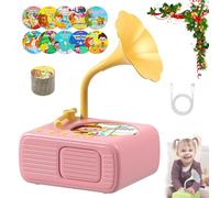 Kids Phonograph with 99 Cards, Music Toy with screenless Learning Stories and Songs, Toddler Record Player,Educational Story Machine for Toddlers,Gift for Boys and Girls (1pcs,Pink)