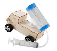 Kids Physics Learning Tool Wooden Projectile Launching Vehicle Set for Science Experiments and Homeschooling Science Exhibition Projects