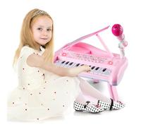 Kids Piano Keyboard, 22 Key Portable Musical Toy for Toddlers Ages 2-5, Pink Electronic Instrument for Girls Boys, Educational Birthday Gifts