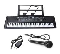 Kids Piano Keyboard-Portable 61 Keys Electronic Musical Instrument -Electronic Keyboard Digital Teaching Music Piano-Music Stand, Mic, USB Power Gift for Boys Girls Beginner