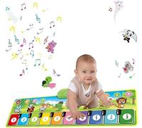Kids Piano Mat Toys for 1-3+ Years Old Music Dance Mat with 10 Piano Keyboard 19 Sounds & Recording Function Musical Carpet Gift for Toddlers Infant Kids Birthday Gifts(Package Prints 3+)