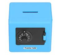 Kids Piggys Bank, Children Money Storage Case Simulation Safe Box Coded Lock Coin Cash Saving Box Coded Coin Cash Saving Novelty Savings Box Fun Money Jar for Boys Girls (Blue)