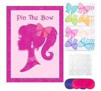 Kids Pin the Nose Party Game With 24 Stickers, Posters and Eye Masks - Suitable for Cartoon Theme Birthday Parties, Christmas and Halloween