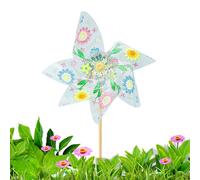 Kids Pinwheels - DIY Color Your Own Windmill Craft Kit for Creative Art Activity, Handmade Garden Wind Spinner with Rotating Function, Outdoor Decoration Toy for Lawn Garden Party Holiday Use