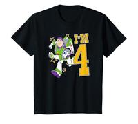 Kids Pixar Toy Story Birthday Buzz I'm 4 T-Shirt