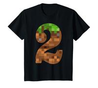 Kids Pixel 2nd Birthday Number Two 2 Year Old Kid Boy Video Gamer T-Shirt