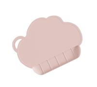 Kids Placemats Baby Feeding Plate with Food Catching Pocket Silicone Clouds Shape Tablemats Dinner Placemat for Toddler Silicone Clouds Tablemats