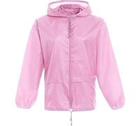 Kids Plain Kagool Raincoat - Waterproof Hooded Packaway Jacket | Lightweight Unisex Mac for Boys & Girls | Summer Raincoat for School, Walking, Travel UK Pink 13-14 Year
