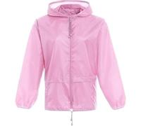Kids Plain Kagool Raincoat - Waterproof Hooded Packaway Jacket | Lightweight Unisex Mac for Boys & Girls | Summer Raincoat for School, Walking, Travel UK Pink 5-6 Year