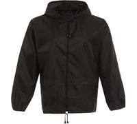 Kids Plain Kagool Raincoat - Waterproof Hooded Packaway Jacket | Lightweight Unisex Mac for Boys & Girls | Summer Raincoat for School, Walking, Travel UK Black 13-14 Year