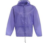 Kids Plain Kagool Raincoat - Waterproof Hooded Packaway Jacket | Lightweight Unisex Mac for Boys & Girls | Summer Raincoat for School, Walking, Travel UK Lilac 13-14 Year