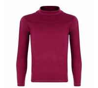 Kids Plain Polo Neck Roll Neck Tops Long Sleeve 2 to 14 Years (Berry 11-12Y)