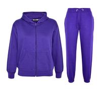Kids Plain Tracksuit Hoodie with Joggers Jogging suit for Girls Boys 2-13 Years