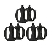 Kids Plastic Bike Pedals 3 Pairs with Non Slip Grip Surface | Children’s Bicycles, 13mm Thread Crank Arms, Black Finish, Big Platform Design, Daily Cycling