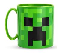 Kids Plastic Mug Minecraft 390ml with Handle, BPA Free Reusable Drinking Cup for Children, Microwave & Dishwasher Safe Gaming Mug for Water Milk Juice, Home School Travel