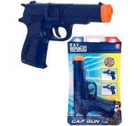 Kids Plastic Toy Gun With 8 Shot Ring Caps - Loud Sound Effects, Western Style, Spinning Ammo Barrel, Hand Held, Lightweight, Role Play and Fancy Dress Accessory for Kids 8 years+ (Cap Gun)